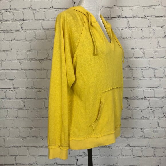 Zyia Active Lightweight Beach Hoodie Size M Yellow Cotton - Picture 2 of 6